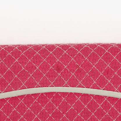 Chanel Single Flap Bag aus gestepptem Jersey in Pink und Weiß