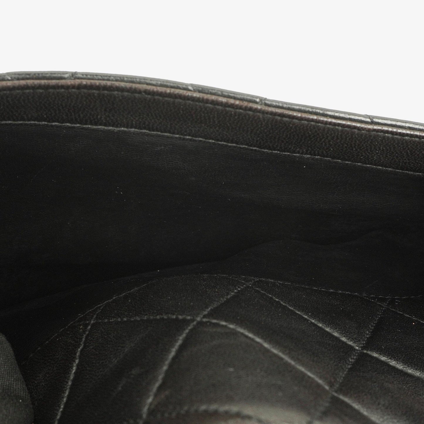 Chanel schwarze gesteppte Shopping-Tote aus Lammleder