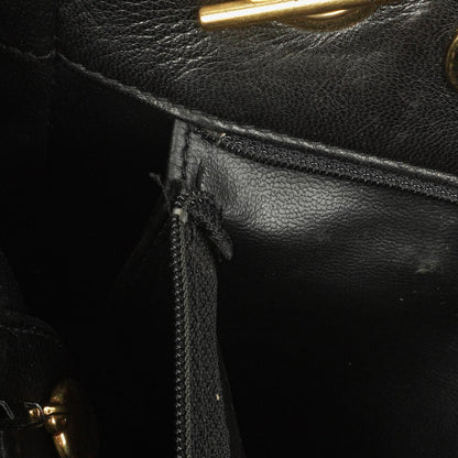 Chanel schwarze gesteppte Shopping-Tote aus Lammleder