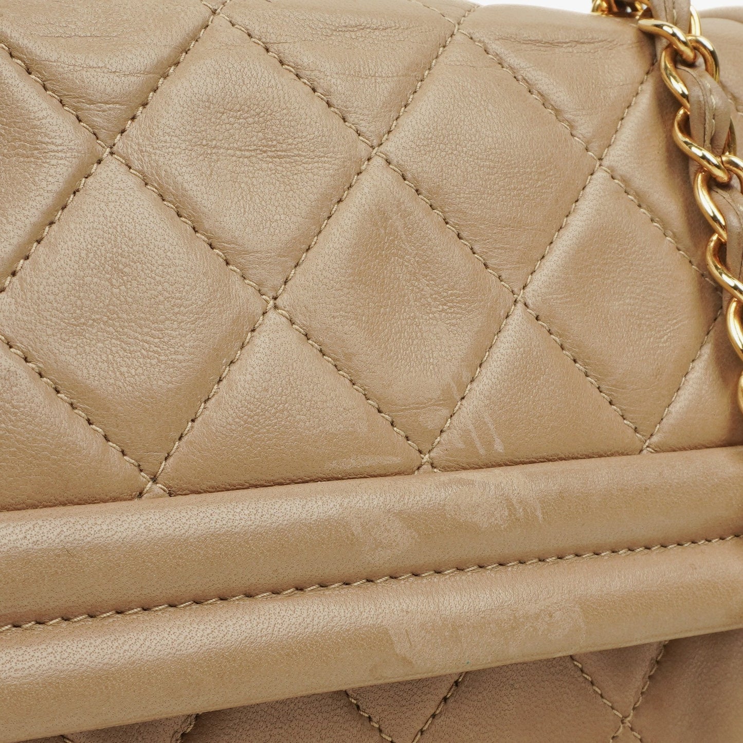 Chanel Vintage Tassel Flap Tasche aus gestepptem Lammleder