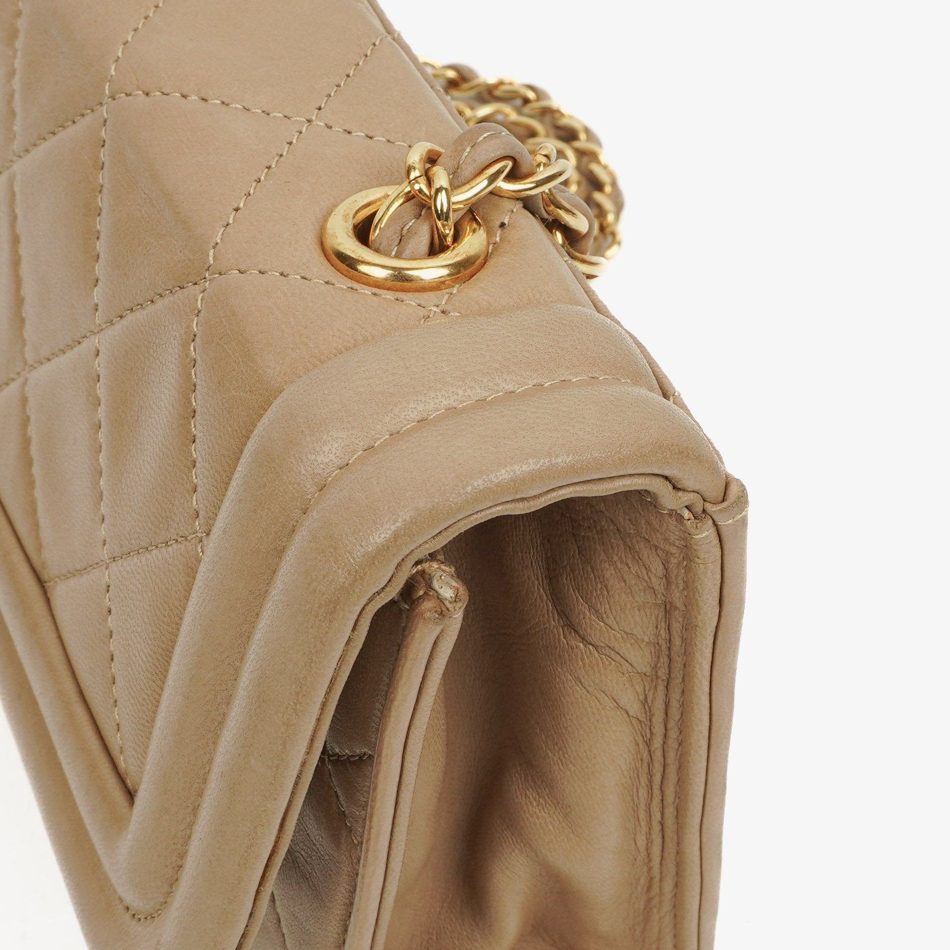 Chanel Vintage Tassel Flap Tasche aus gestepptem Lammleder