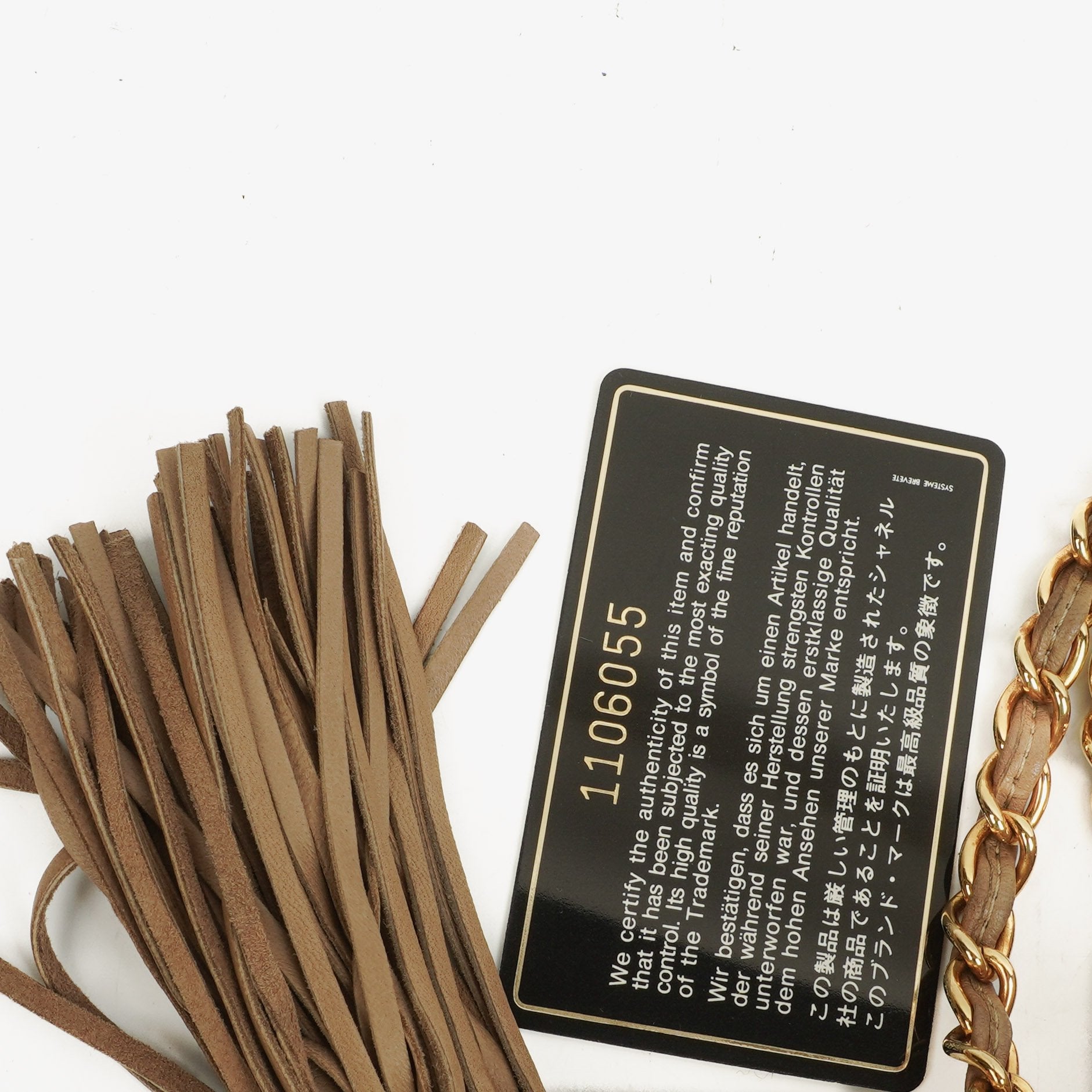 Chanel Vintage Tassel Flap Tasche aus gestepptem Lammleder