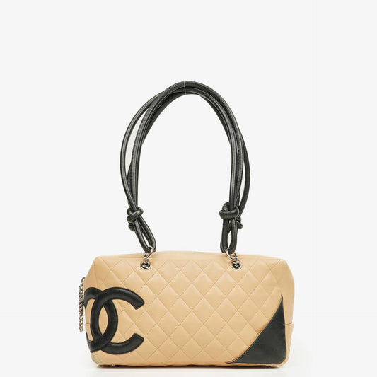 Chanel Ligne Cambon Schultertasche aus gestepptem Leder