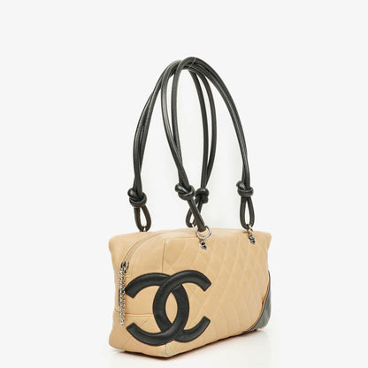 Chanel Ligne Cambon Schultertasche aus gestepptem Leder