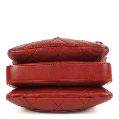 Chanel Gestepptes Leder Rote Mini Chanel 3 Flap Tasche