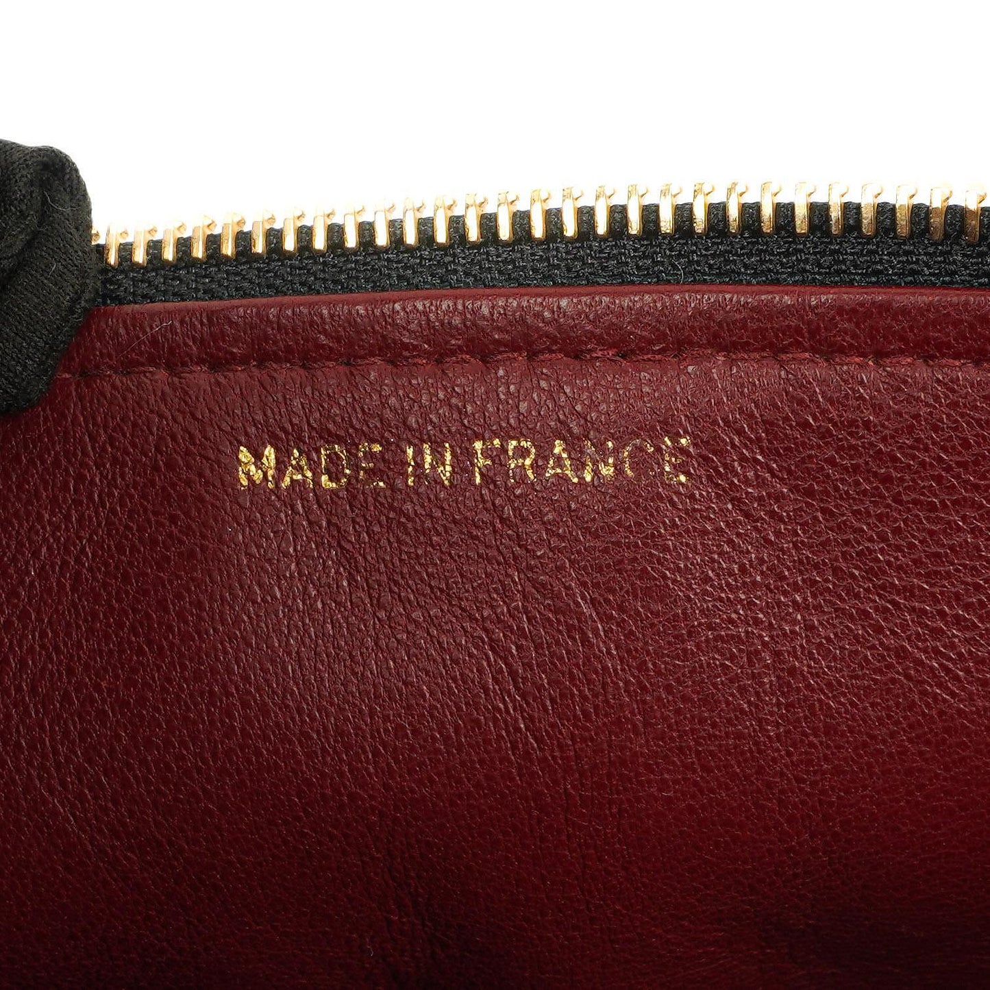 Chanel Dunkelbraune Stepp-Leder Kosmetiktasche