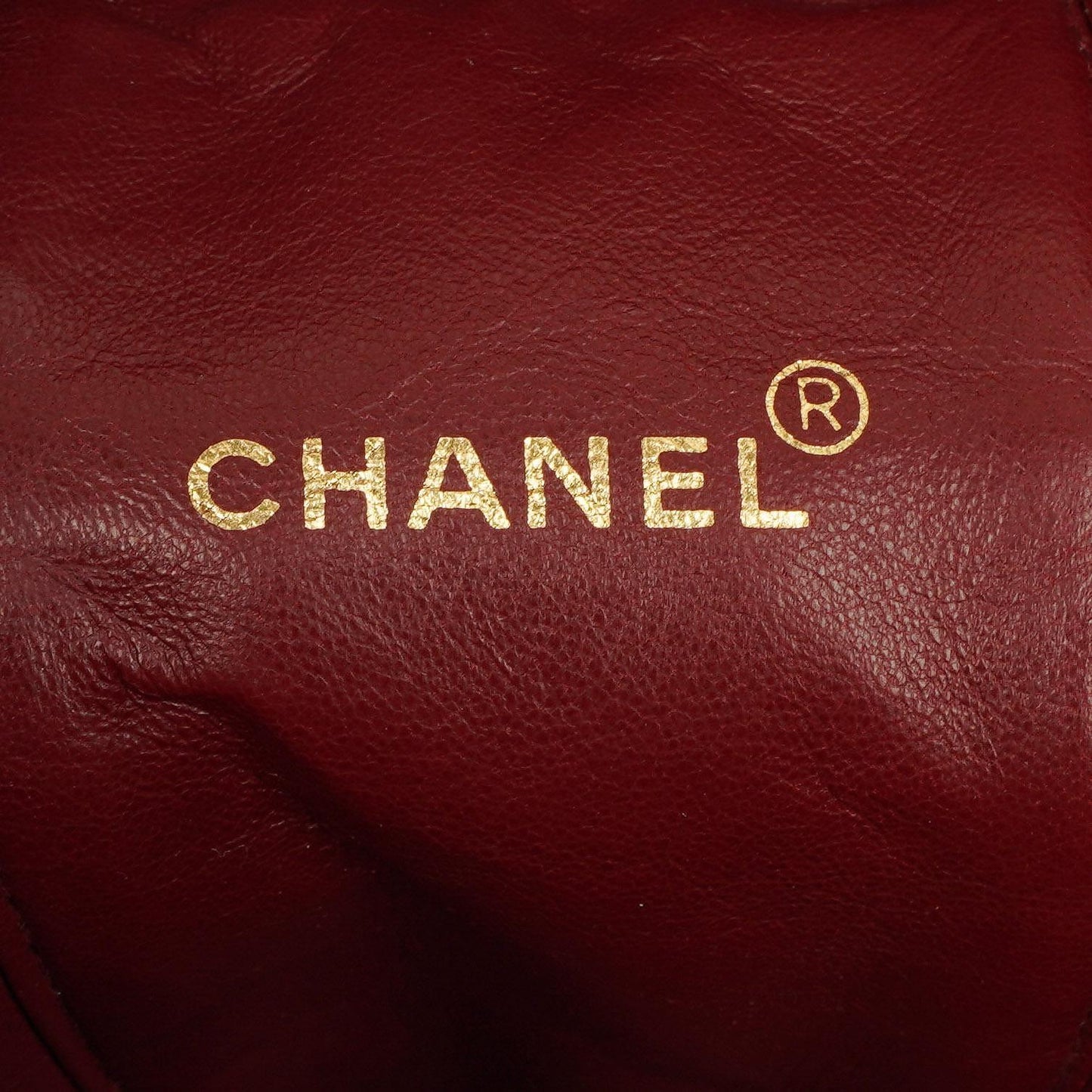 Chanel Dunkelbraune Stepp-Leder Kosmetiktasche