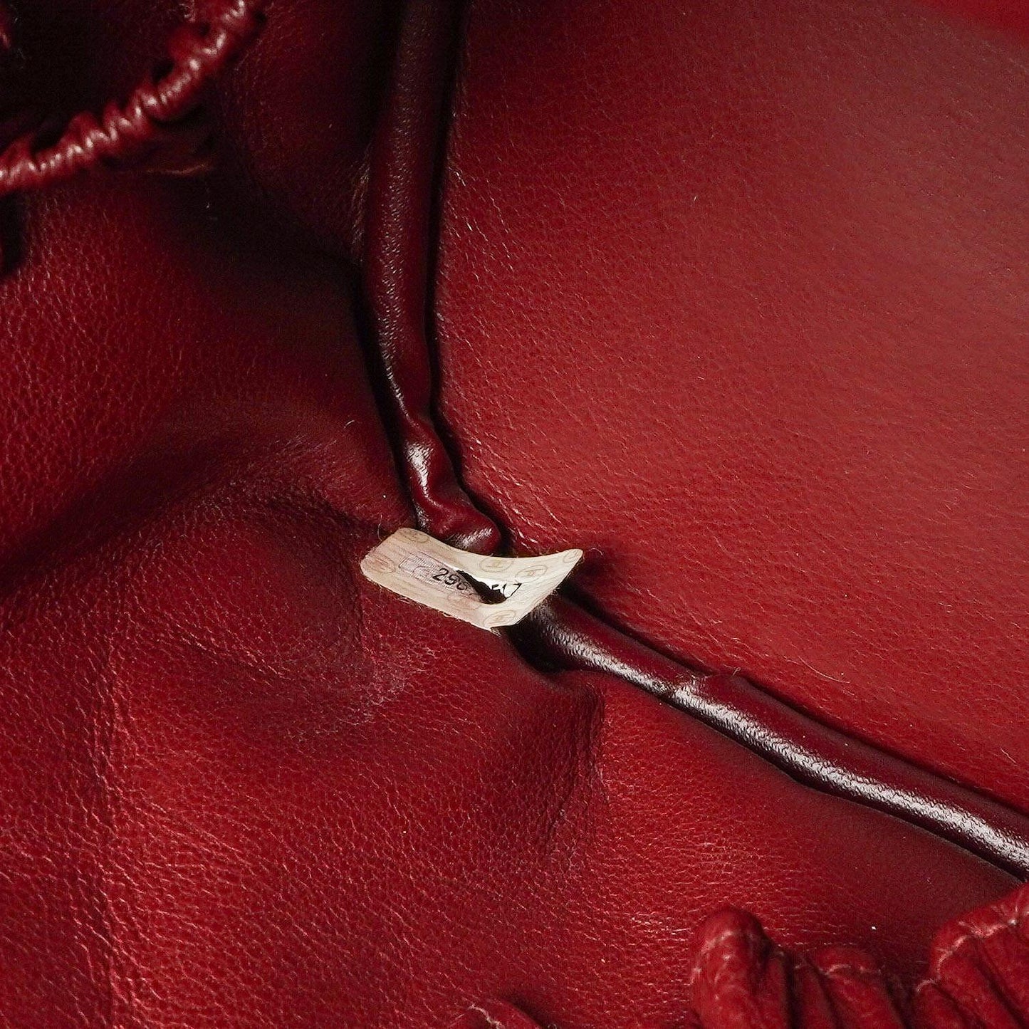 Chanel Dunkelbraune Stepp-Leder Kosmetiktasche