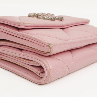 Chanel 19 Kleine Flap Geldbörse in Pink, gesteppt