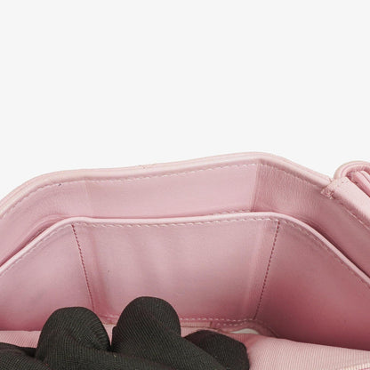 Chanel 19 Kleine Flap Geldbörse in Pink, gesteppt