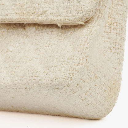 Chanel Medium Doppelklappentasche aus gestepptem Tweed