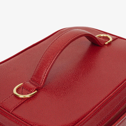 Chanel Vanity Case aus rotem Kaviarleder