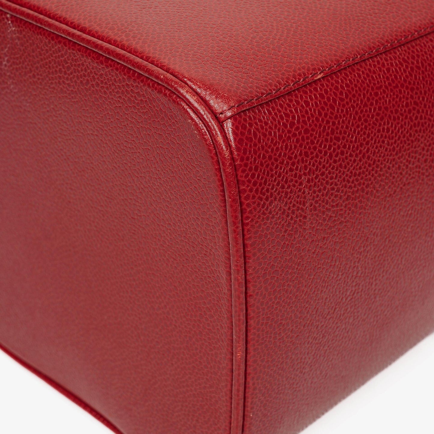 Chanel Vanity Case aus rotem Kaviarleder