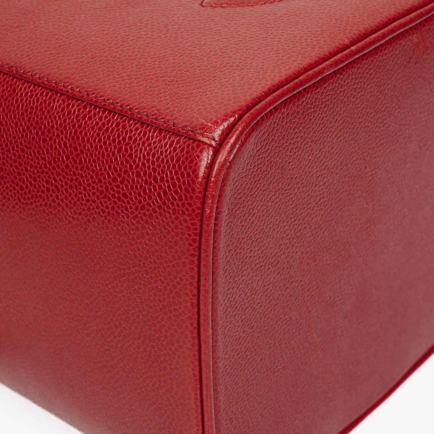 Chanel Vanity Case aus rotem Kaviarleder