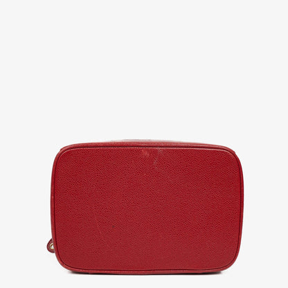 Chanel Vanity Case aus rotem Kaviarleder