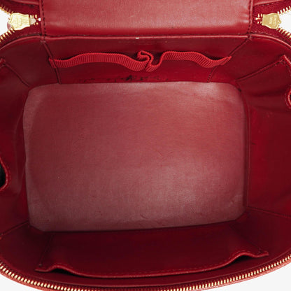 Chanel Vanity Case aus rotem Kaviarleder