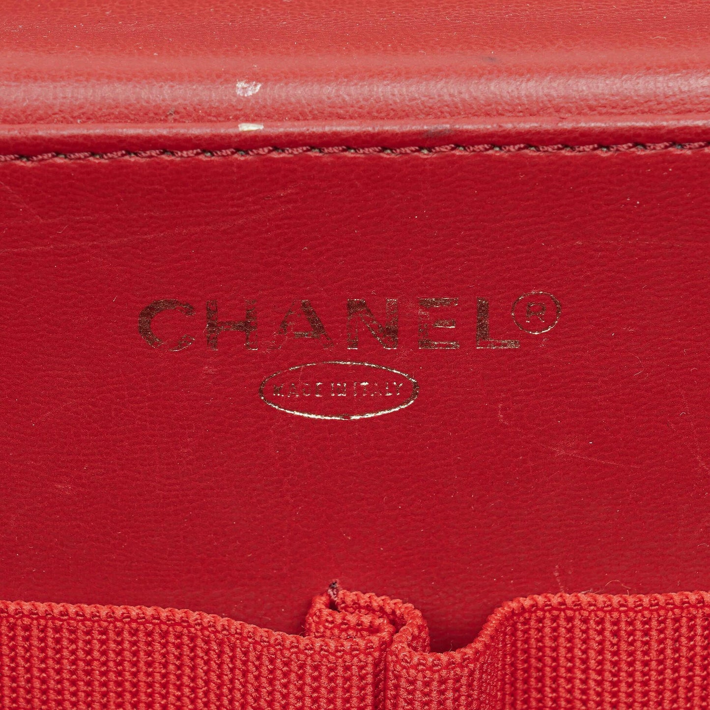 Chanel Vanity Case aus rotem Kaviarleder