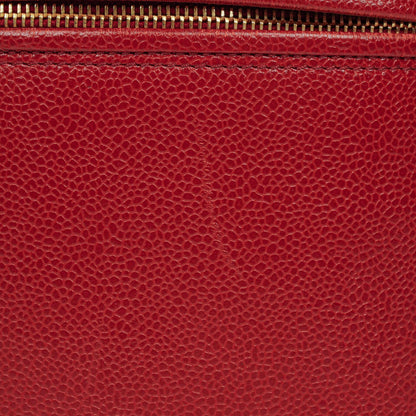 Chanel Vanity Case aus rotem Kaviarleder