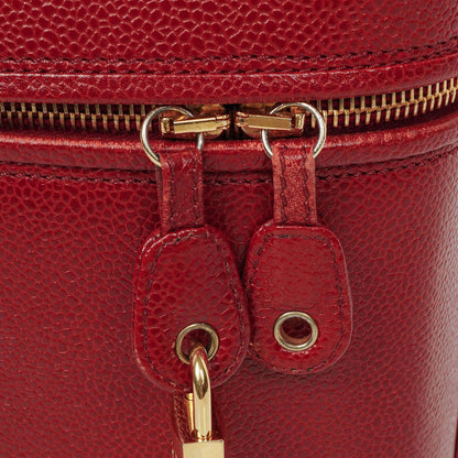Chanel Vanity Case aus rotem Kaviarleder