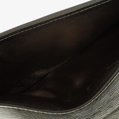 Chanel 2.55 Reissue 227 Klappentasche aus silberfarbenem Metallic-Steppkalbsleder