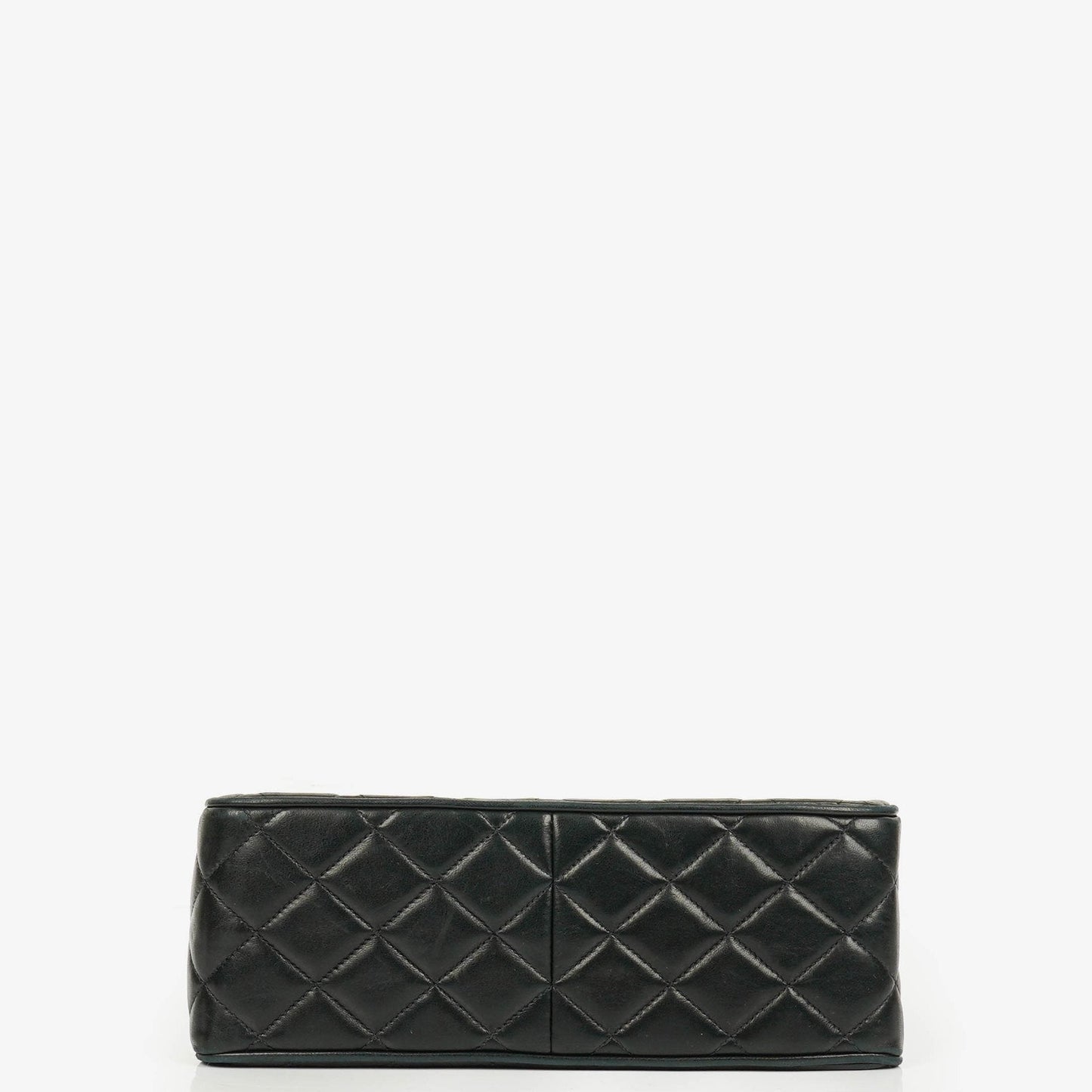Chanel Single Flap Tasche aus schwarzem gestepptem Leder mit 24K vergoldeten Beschlägen