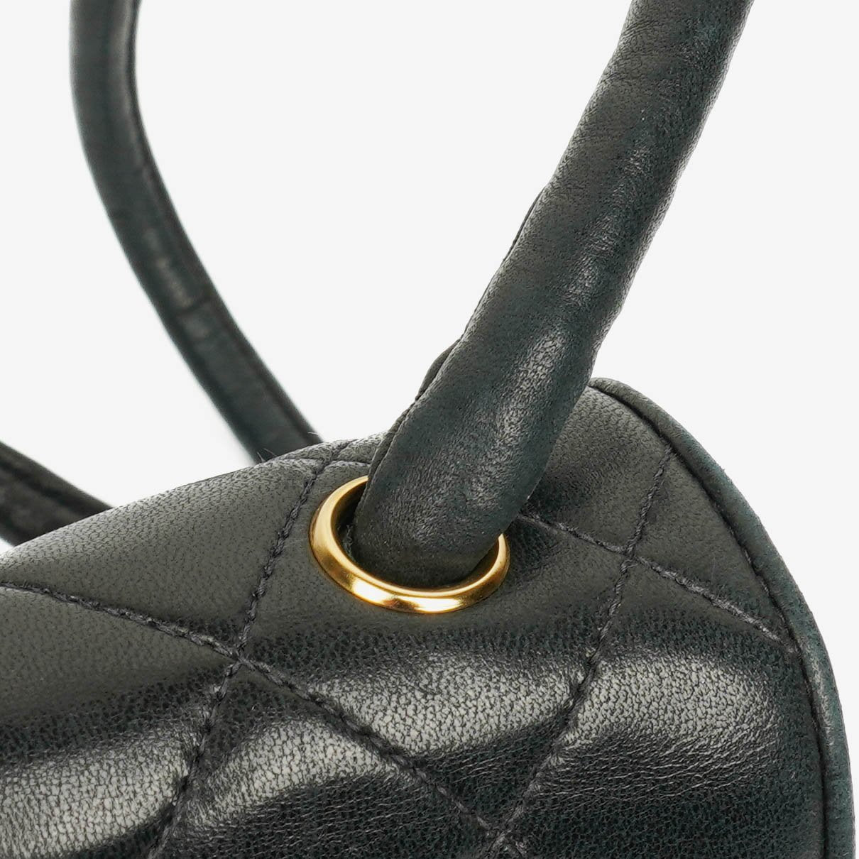 Chanel Single Flap Tasche aus schwarzem gestepptem Leder mit 24K vergoldeten Beschlägen