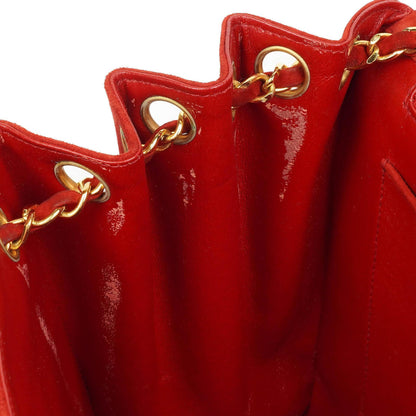 Chanel Single Flap Tasche aus rotem gestepptem Wildleder mit 24K vergoldeter Hardware