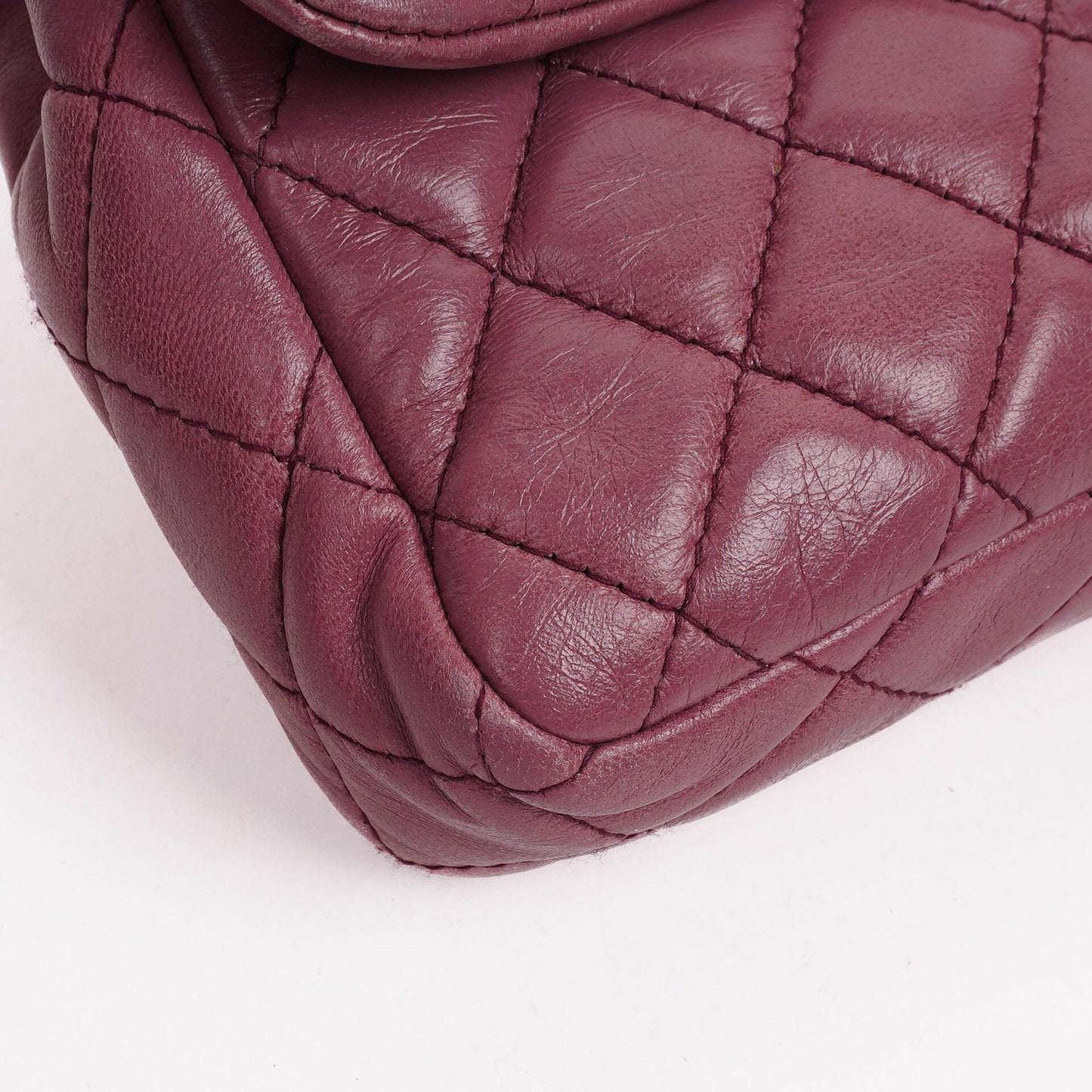 Chanel Single Flap Tasche aus rosafarbenem gestepptem Lammleder mit silberfarbenen Beschlägen