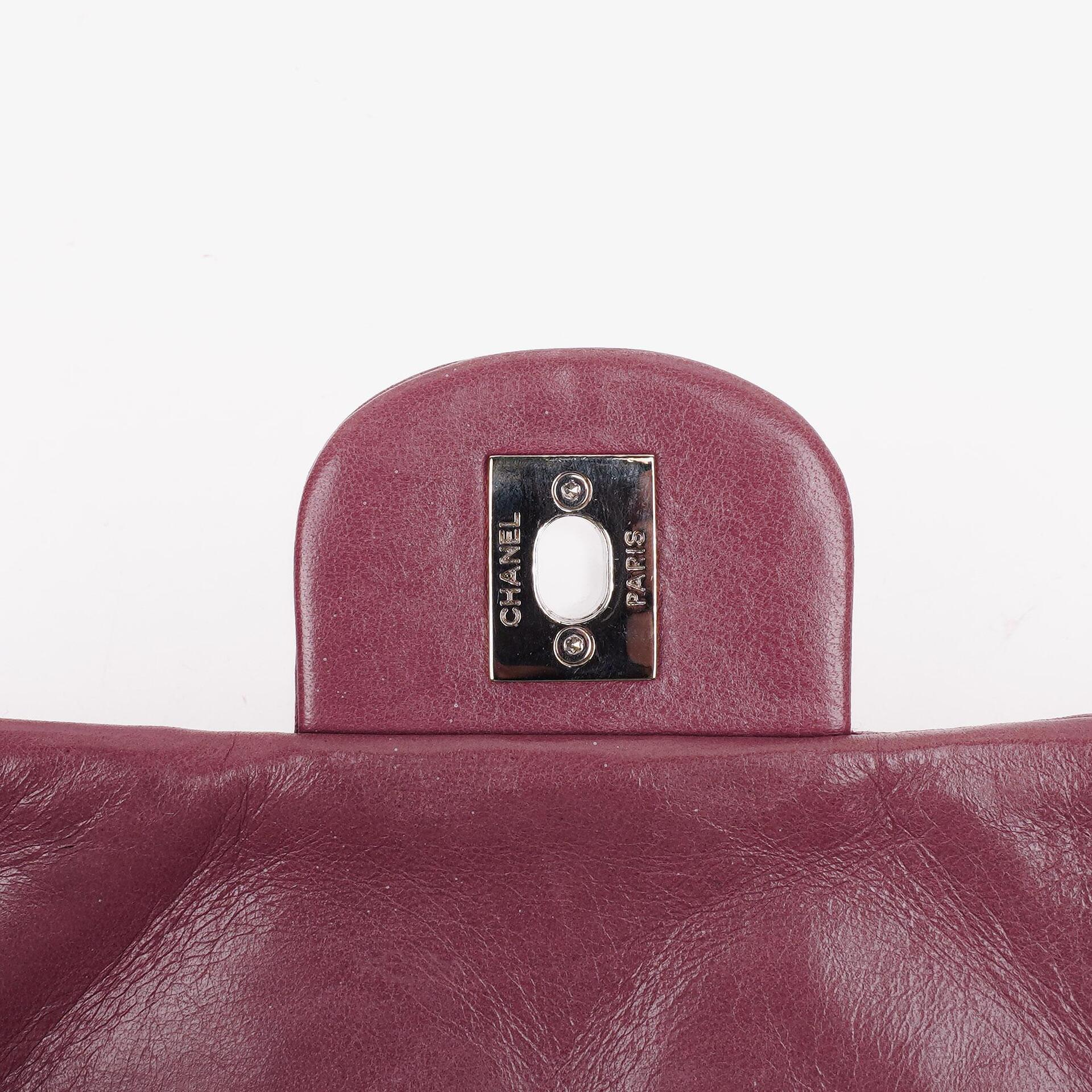 Chanel Single Flap Tasche aus rosafarbenem gestepptem Lammleder mit silberfarbenen Beschlägen