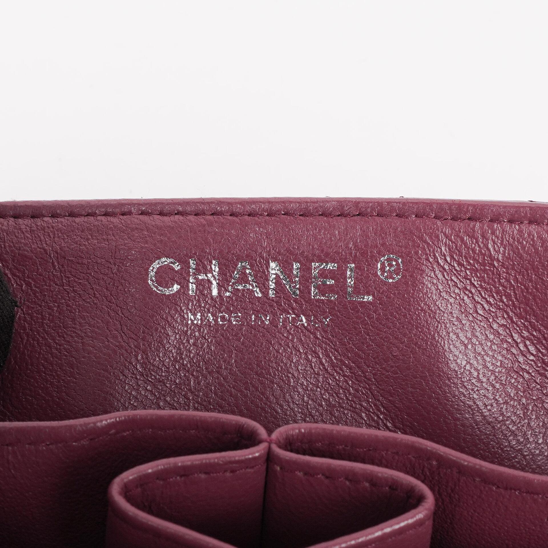 Chanel Single Flap Tasche aus rosafarbenem gestepptem Lammleder mit silberfarbenen Beschlägen