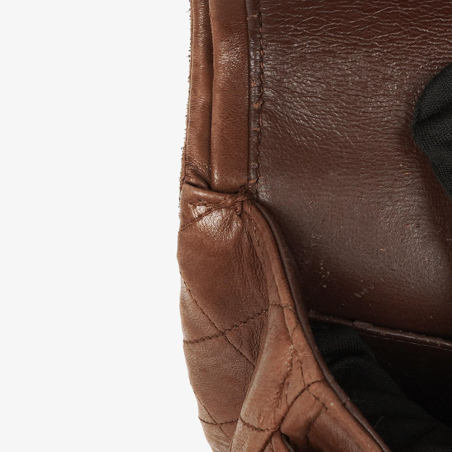 Chanel Kleine Classic Double Flap Bag aus braunem gestepptem Lammleder mit 24K vergoldeten Beschlägen