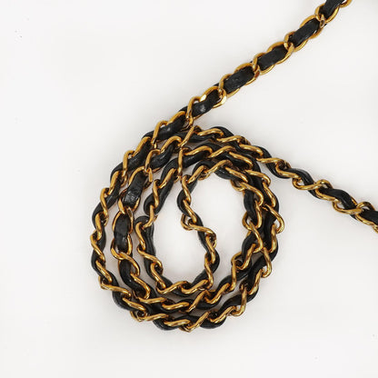 Chanel Kleine Classic Doppelklapp Tasche Schwarz Stepp Lammleder 24K Gold Beschläge Vintage
