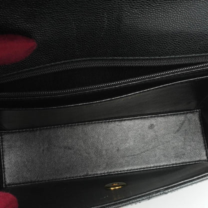 Chanel Kleine Klassische Flap Tasche Schwarz Kaviar 24K Goldbeschläge