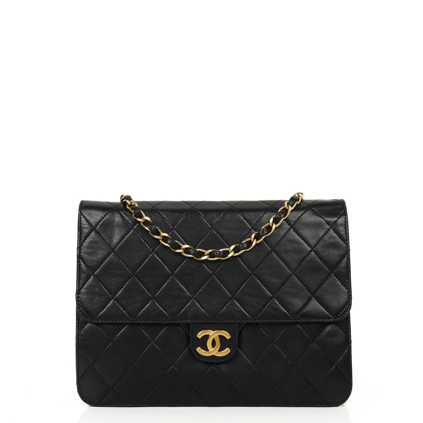 Chanel Small Classic Lammleder Flap Bag mit 24K goldplattierten Beschlägen Sehr gut