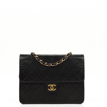 Chanel kleine Classic Flap Tasche aus Lammleder mit 24K vergoldeter Hardware