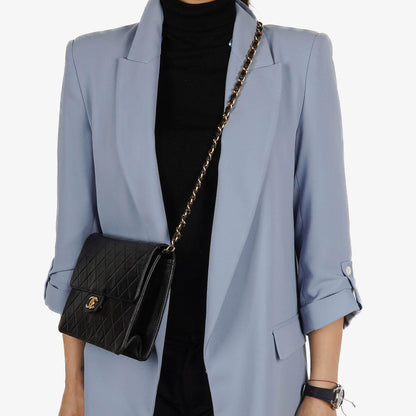 Chanel kleine Classic Flap Tasche aus Lammleder mit 24K vergoldeter Hardware