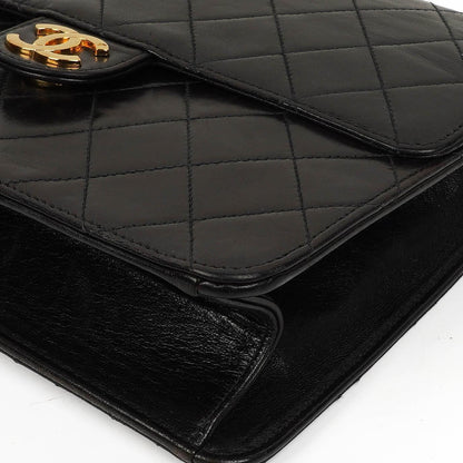 Chanel kleine Classic Flap Tasche aus Lammleder mit 24K vergoldeter Hardware