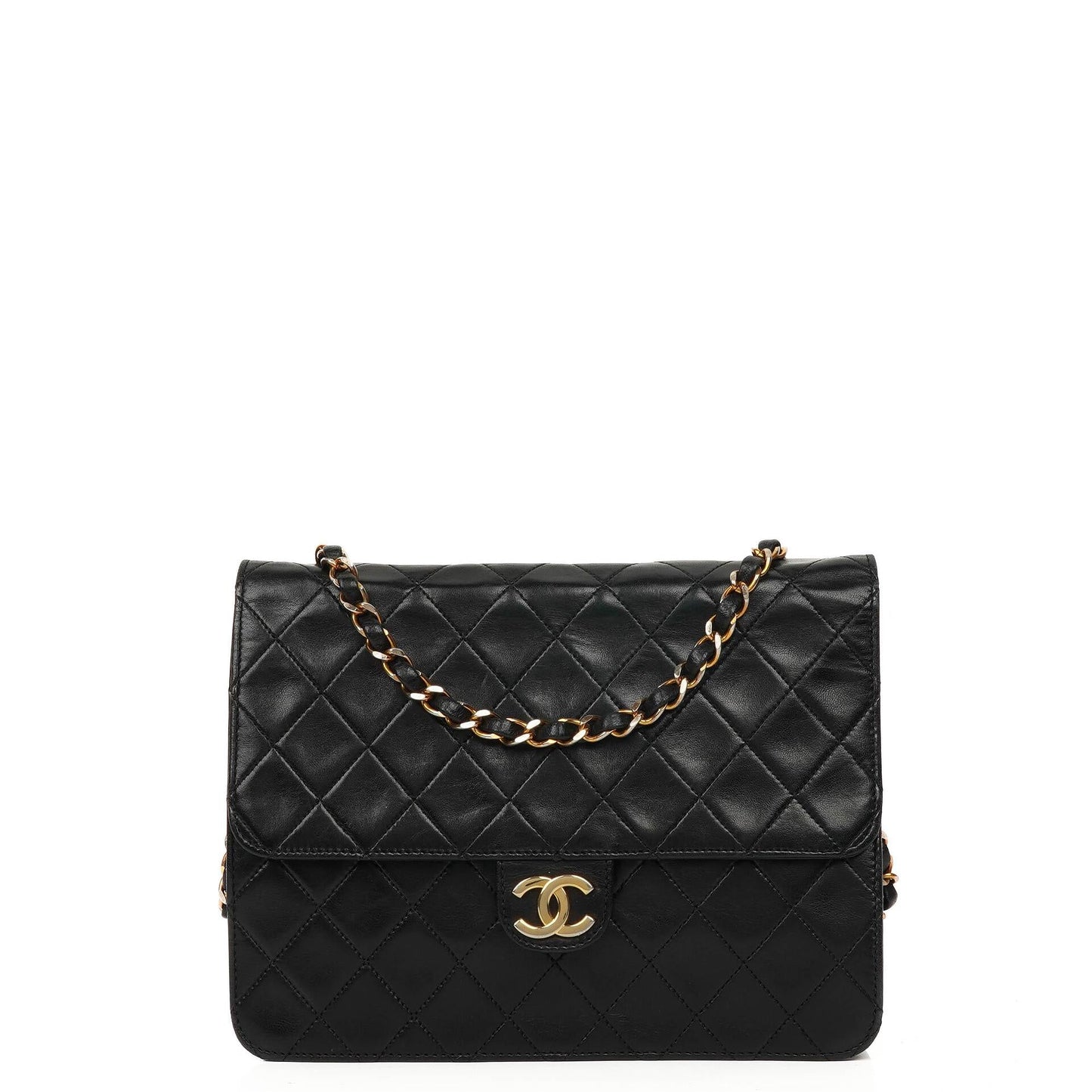 Chanel Small Classic Lammleder Flap Bag mit goldfarbenen Beschlägen Gut