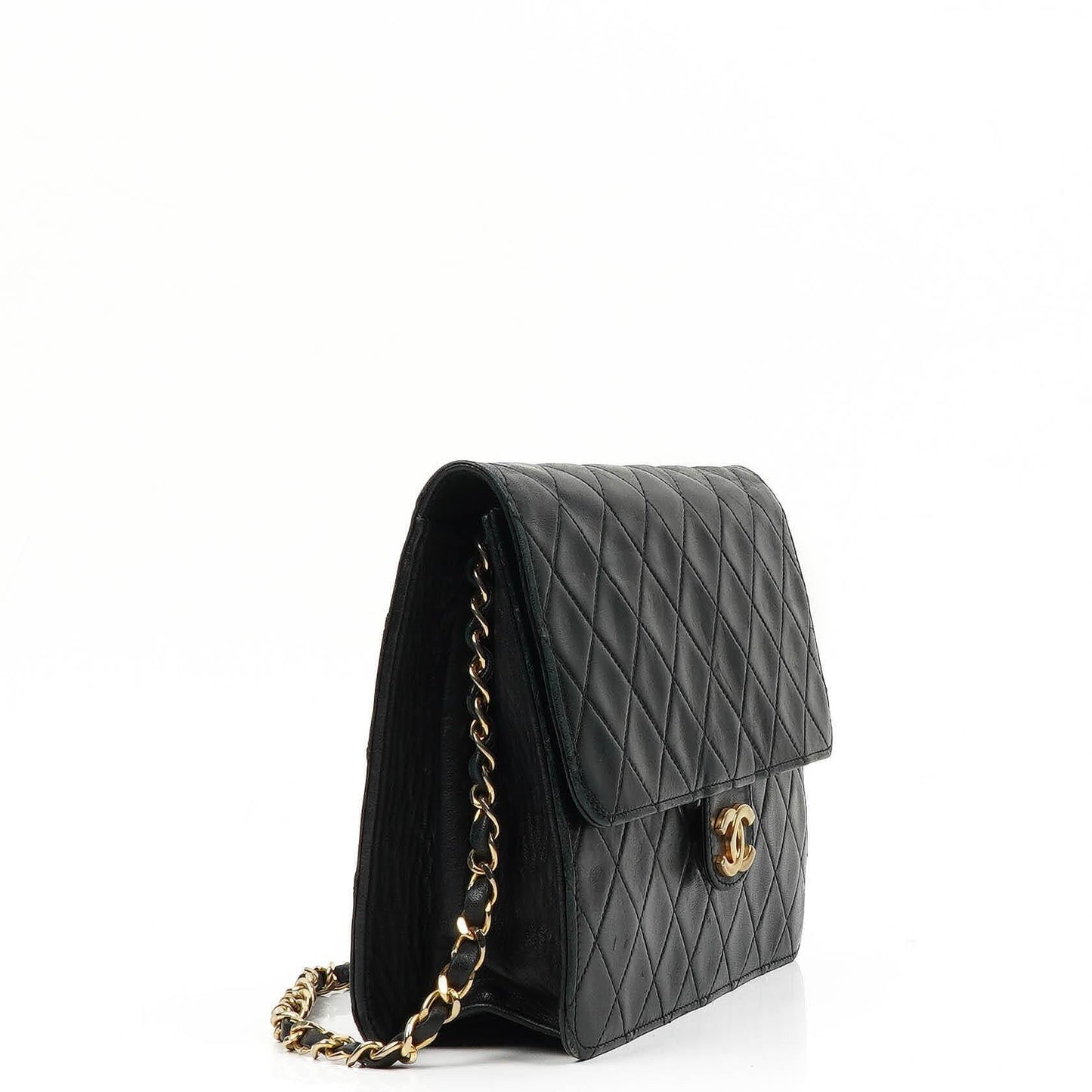 Chanel Small Classic Flap Bag aus Lammleder mit goldfarbener Hardware