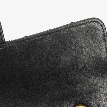Chanel Kleine Classic Single Flap Tasche aus schwarzem gestepptem Lackleder mit 24K vergoldeter Hardware