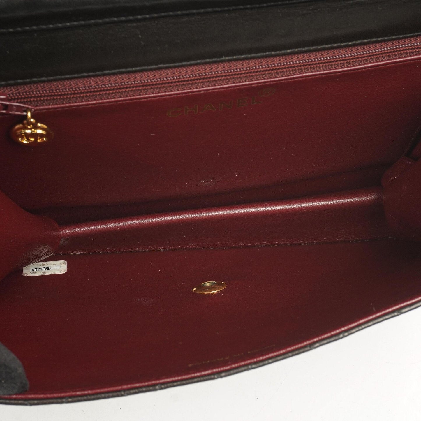 Chanel Kleine klassische Einzelklappen-Tasche Schwarz gestepptes Lammleder mit 24K goldplattierter Hardware
