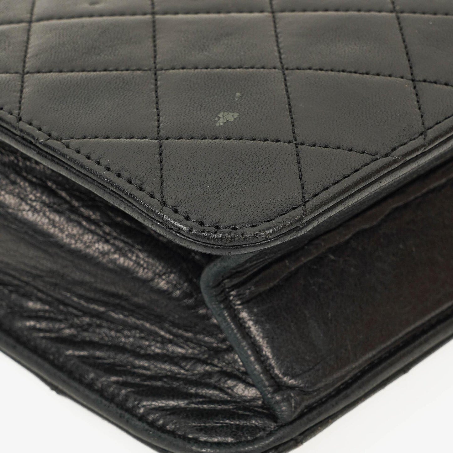 Chanel Kleine Classic Single Flap Tasche Schwarzes Gestepptes Lammleder mit 24K Gold-beschichteten Beschlägen