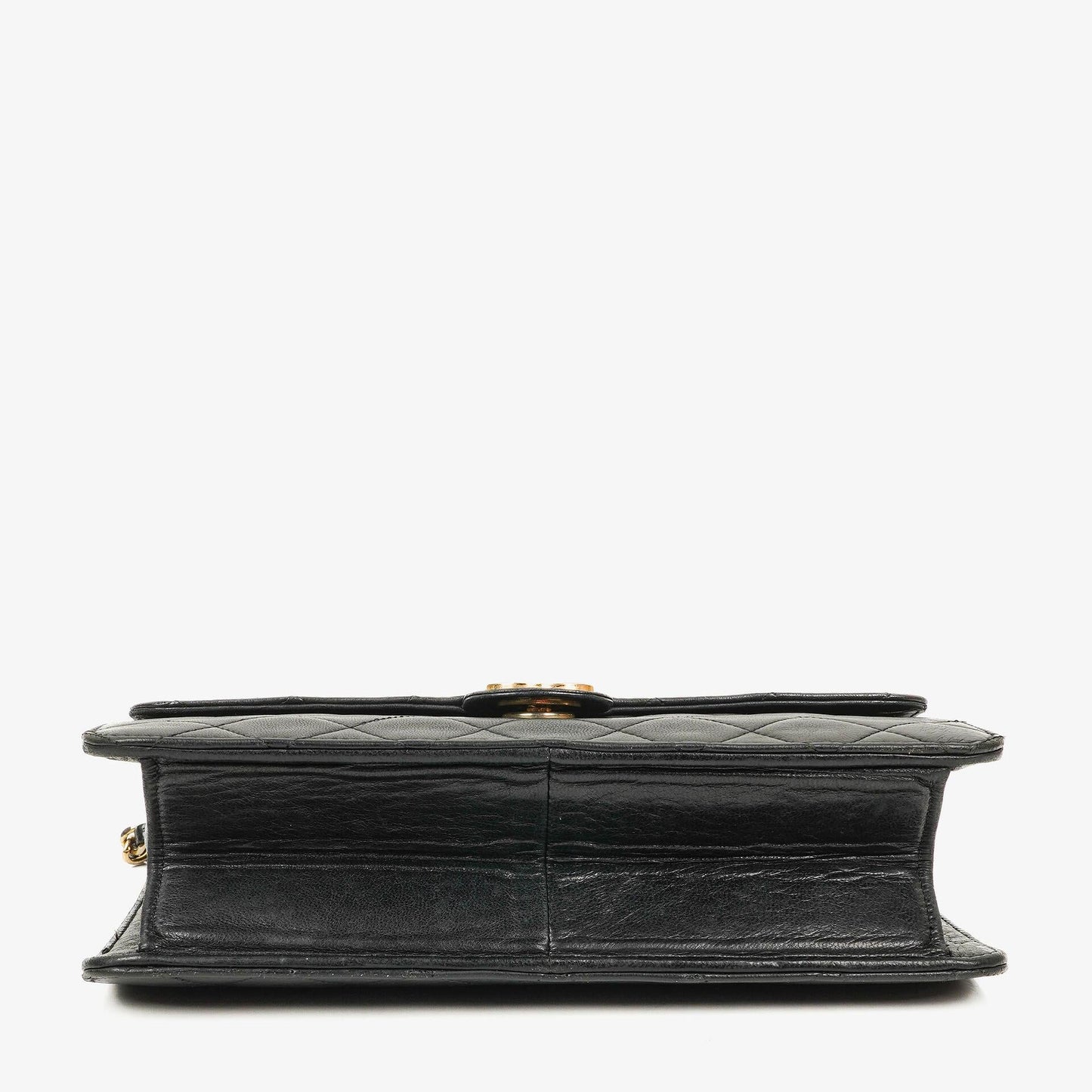 Chanel Kleine Classic Single Flap Tasche Schwarzes Gestepptes Lammleder mit 24K Gold-beschichteten Beschlägen