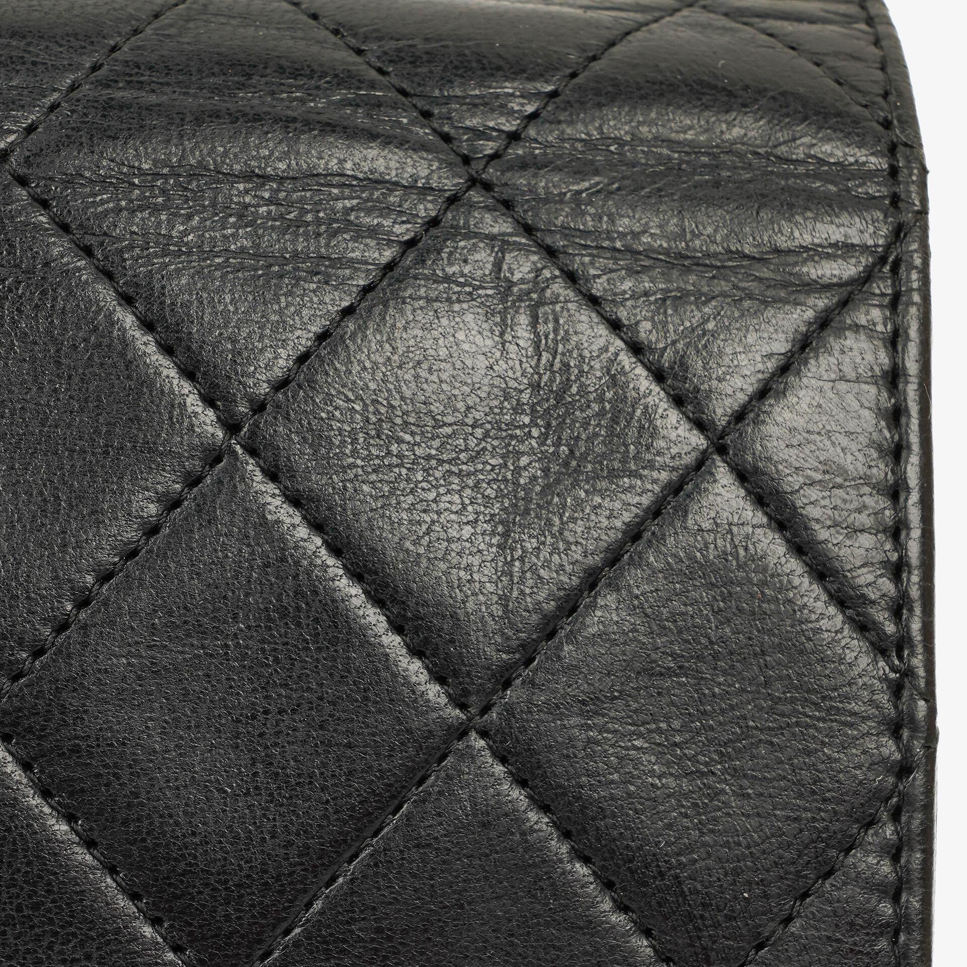 Chanel Kleine Classic Single Flap Tasche Schwarzes Gestepptes Lammleder mit 24K Gold-beschichteten Beschlägen