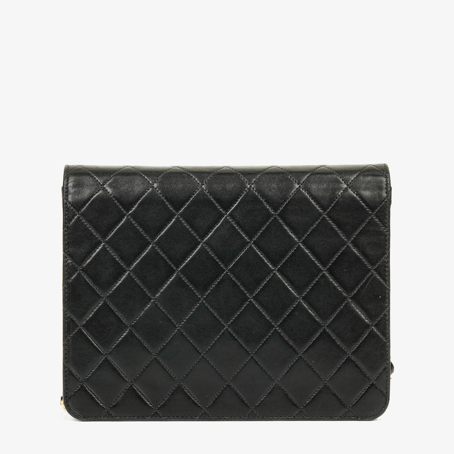 Chanel Kleine Classic Single Flap Tasche aus schwarzem gestepptem Lammleder mit 24K vergoldeten Beschlägen