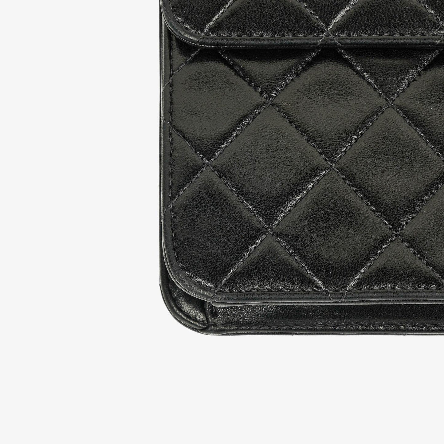 Chanel Kleine Classic Single Flap Tasche aus schwarzem gestepptem Lammleder mit 24K vergoldeten Beschlägen