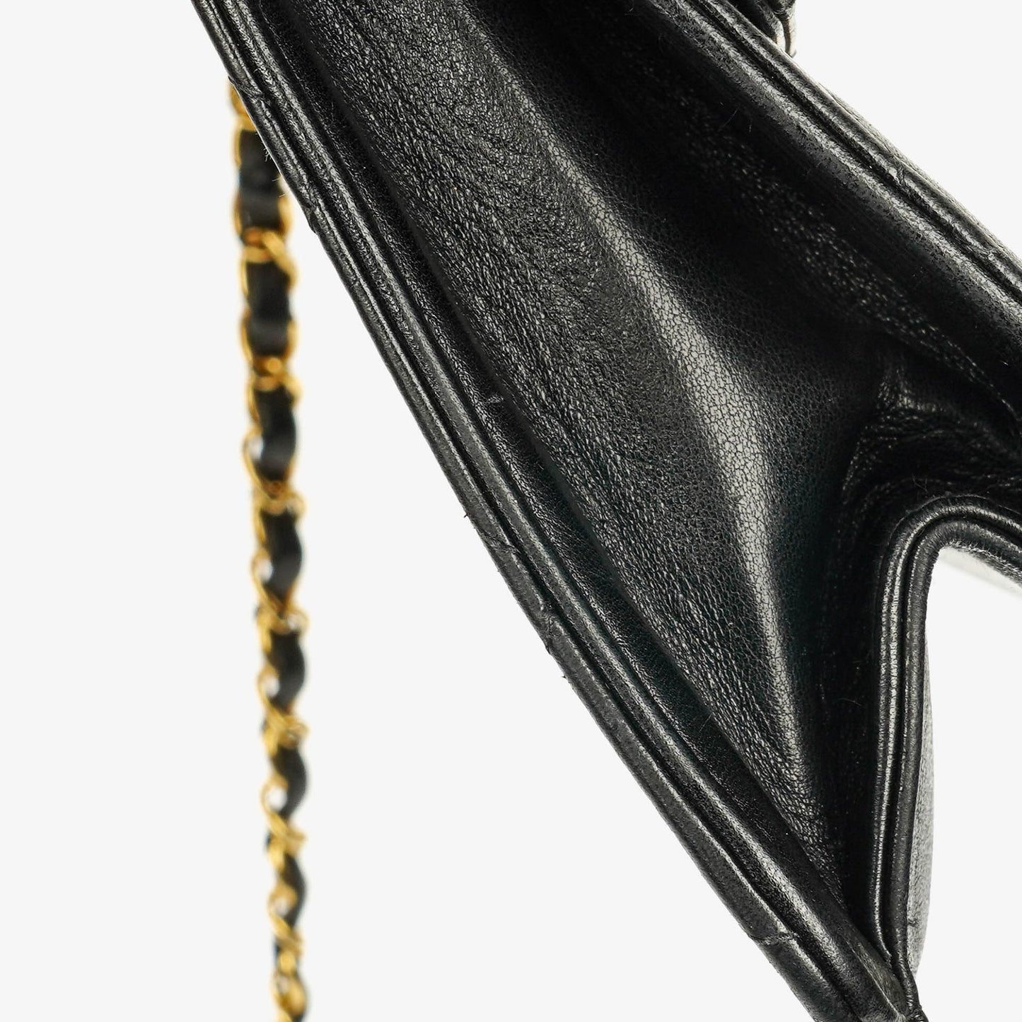 Chanel Kleine Classic Single Flap Tasche aus schwarzem gestepptem Lammleder mit 24K vergoldeten Beschlägen
