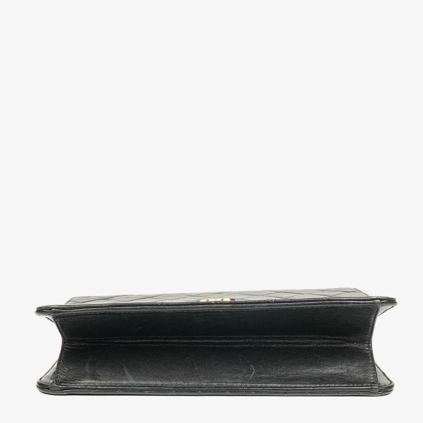 Chanel Kleine Classic Single Flap Tasche aus schwarzem gestepptem Lammleder mit 24K vergoldeten Beschlägen