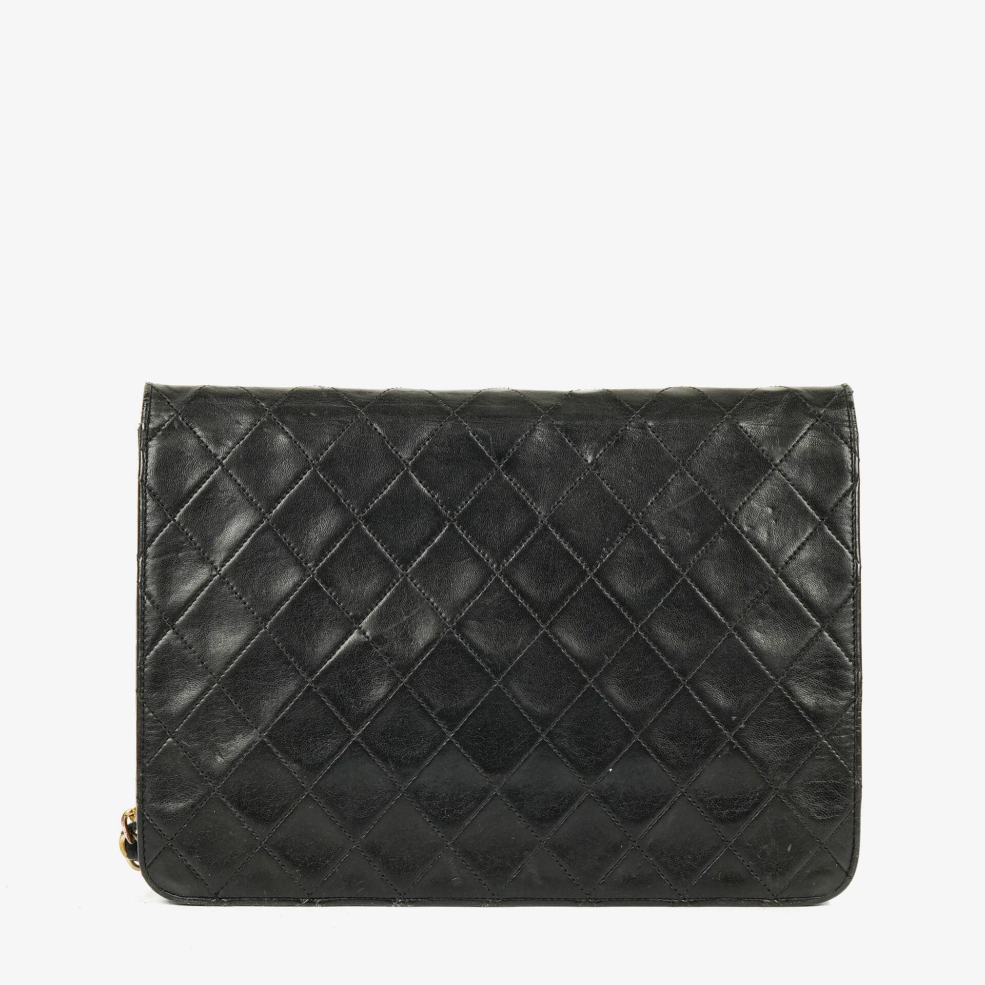 Chanel Kleine Classic Single Flap Tasche aus schwarzem gestepptem Lammleder mit 24K vergoldeter Hardware