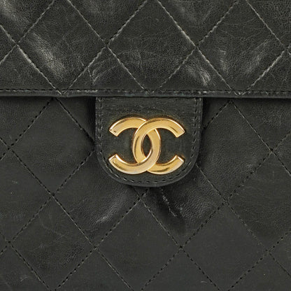 Chanel Kleine Classic Single Flap Tasche aus schwarzem gestepptem Lammleder mit 24K vergoldeter Hardware